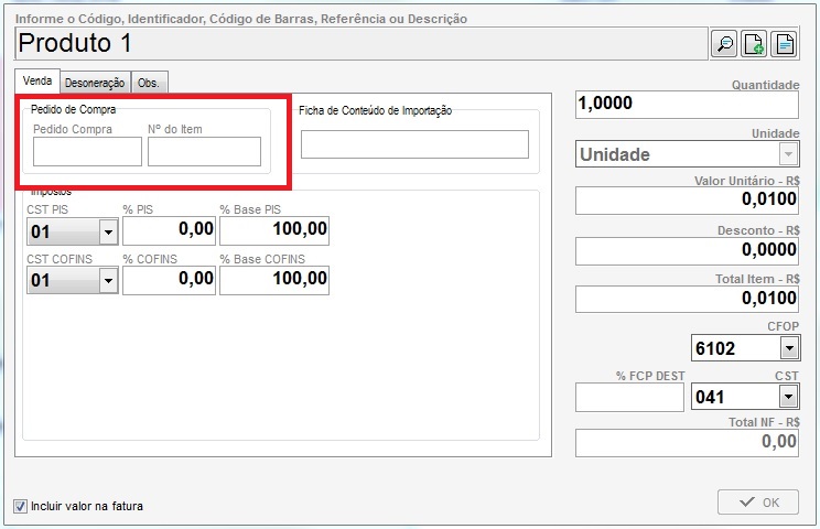 Compufour junho 19th, 2025 Foram criados dois campos para as empresas que desejam informar na Nota o número e item do pedido de compra. Estes campos, quando preenchidos pelo emissor, permitem a leitura automatizada do item faturado pelo destinatário.